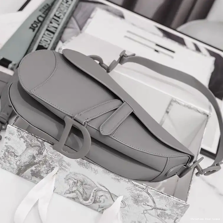 Cheap Dior Ultramatte Calfskin Bag Grey Saddle 0619 Luxury